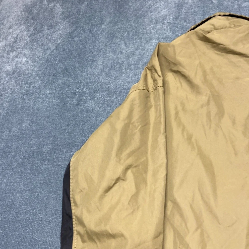Nike Windbreaker Jacket Mens Medium Beige Athletic Sport Lightweight Full Zip